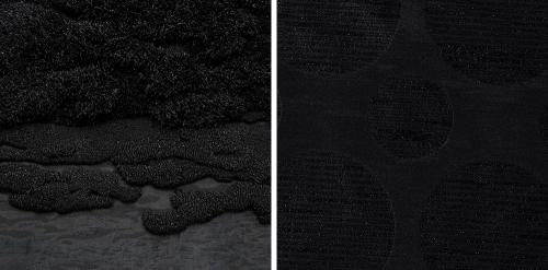 左：百の黒「F-04」（2024） 右：百の黒「I-01」（2024）