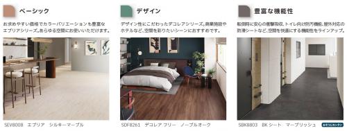 多様なコントラクト空間に応える、商品特徴別ラインアップ